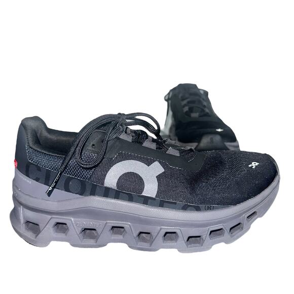 On Running Cloudmonster Black Gray Sneakers Size 9 CloudTec Cushion - Picture 1 of 11